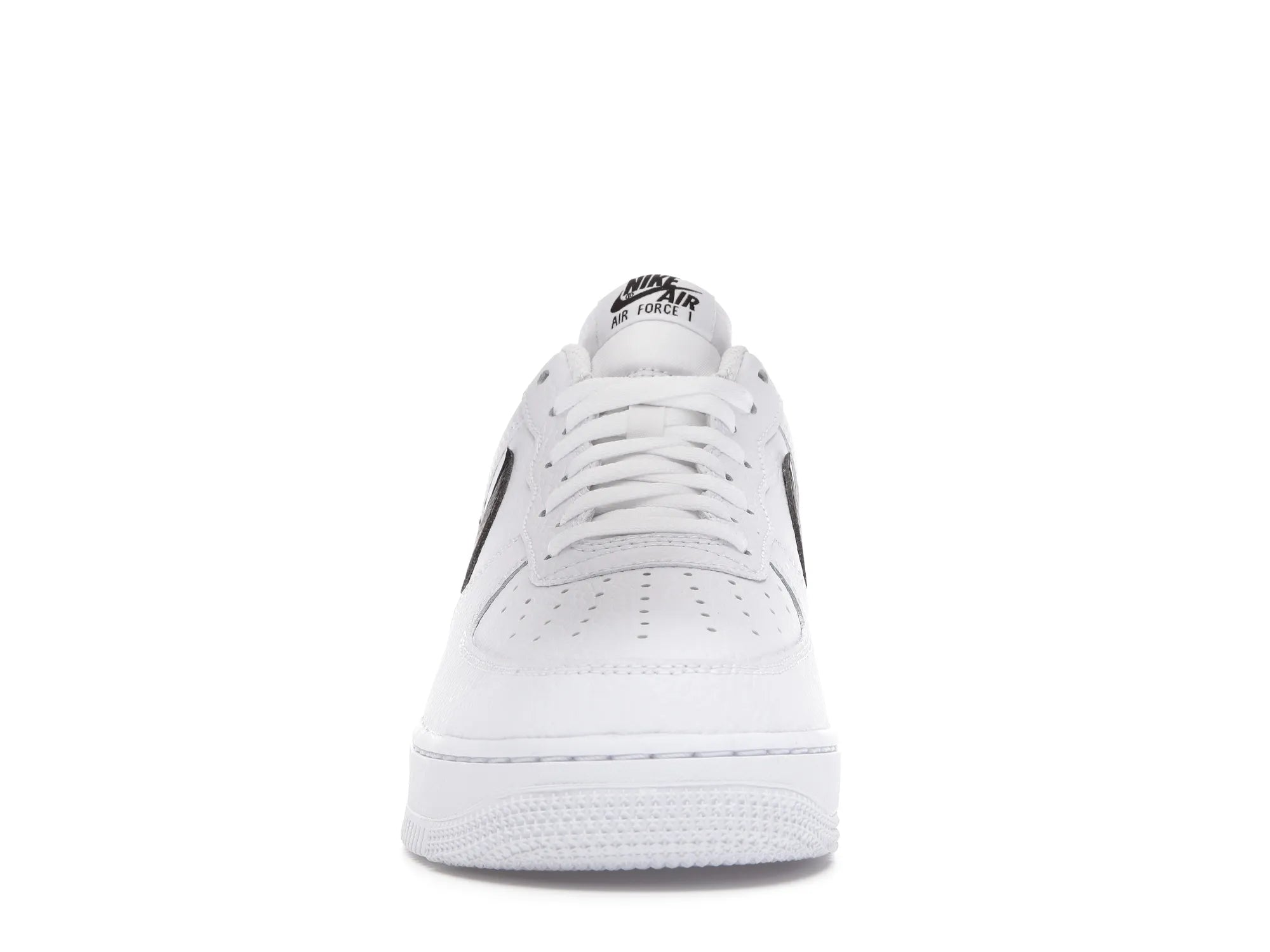 Nike Air Force 1 Low '07 White Black Pebbled Leather - solemarket.cz