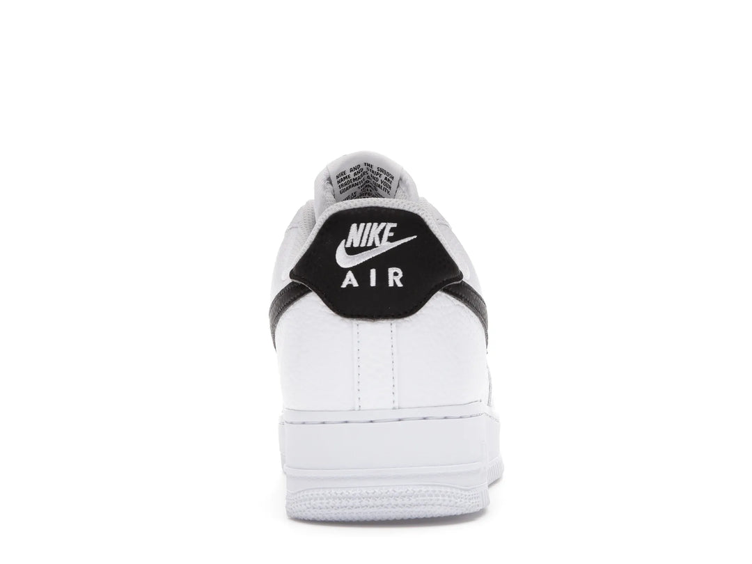 Nike Air Force 1 Low '07 White Black Pebbled Leather - solemarket.cz