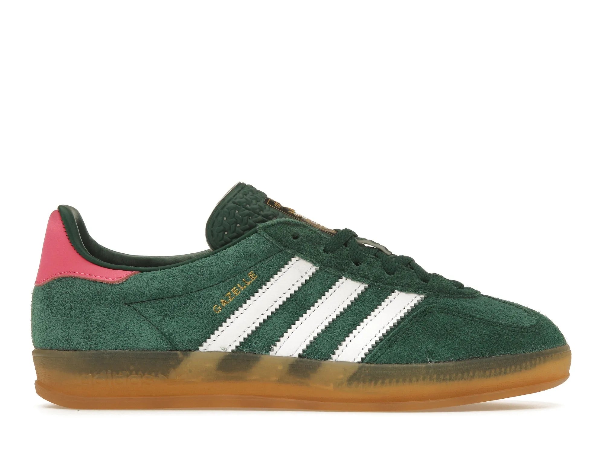adidas Gazelle Indoor Collegiate Green Lucid Pink (W) - solemarket.cz