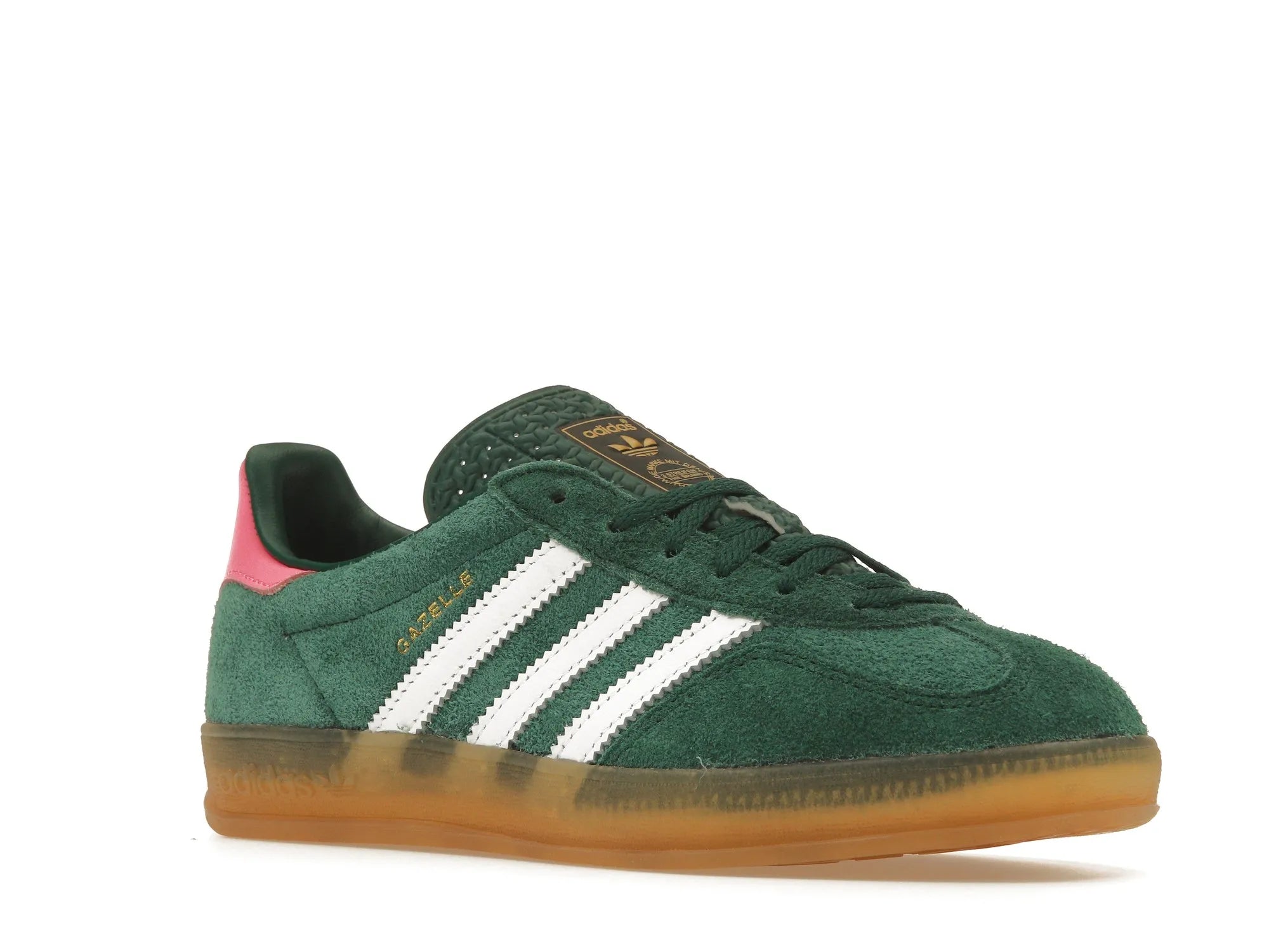 adidas Gazelle Indoor Collegiate Green Lucid Pink (W) - solemarket.cz
