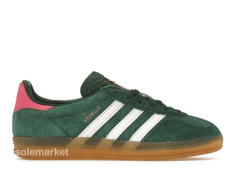 adidas Gazelle Indoor Collegiate Green Lucid Pink (W) - solemarket.cz