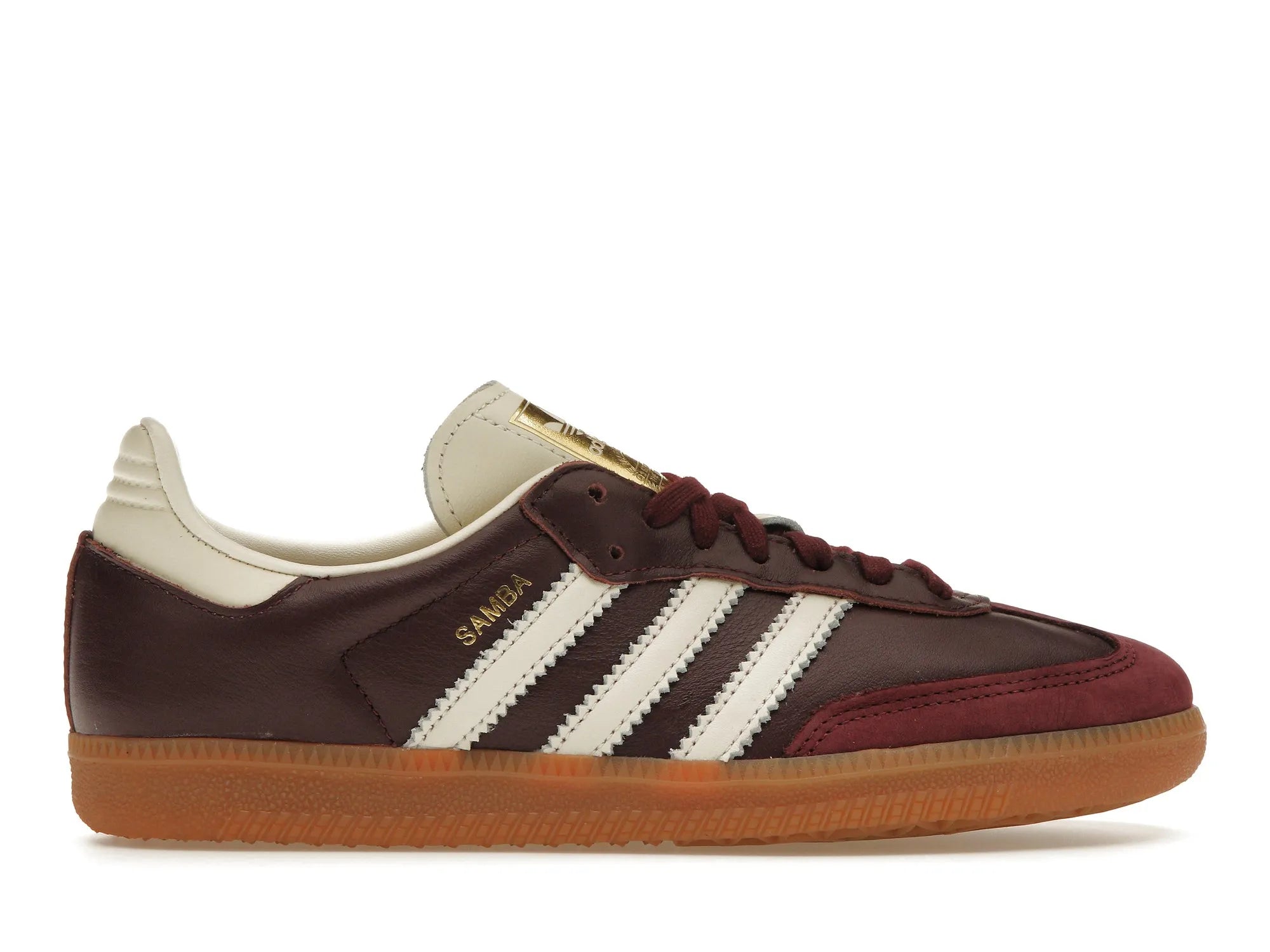 adidas Samba OG Maroon Gold Metallic - solemarket
