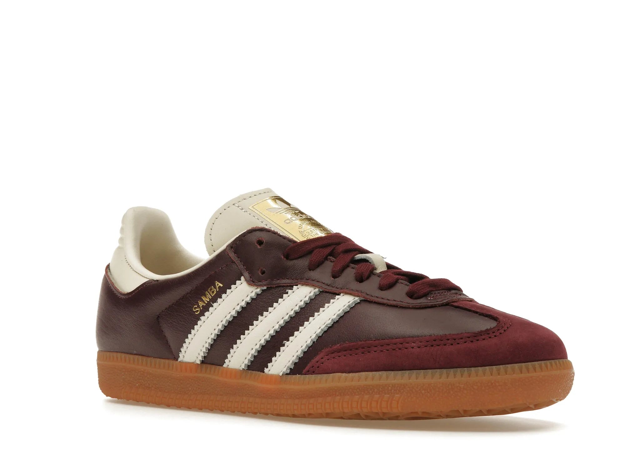 adidas Samba OG Maroon Gold Metallic - solemarket